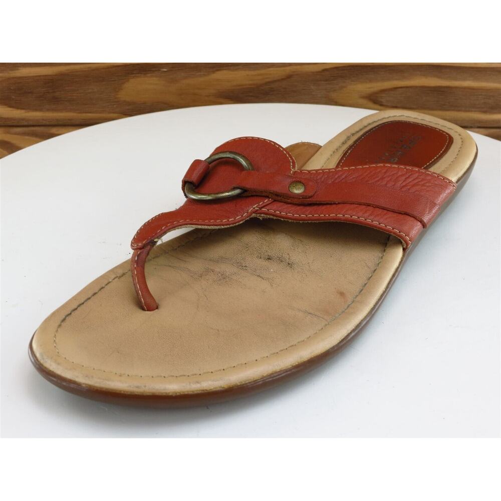 SPERRY Size 8 Sandal Thong Brown Leather Women M